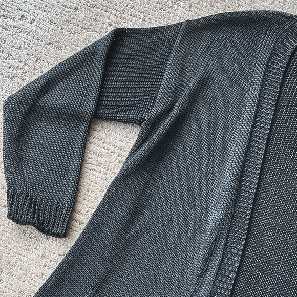 Charles Nolan Black Knit Cardigan Sweater - Picture 2 of 8